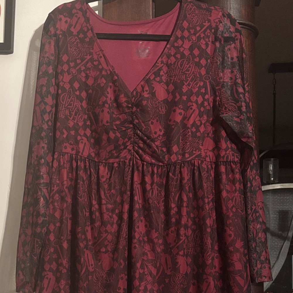 Torrid Queen of hearts Villains babydoll top